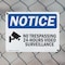 Signmission No Trespassing 24-Hour Video OSHA Notice Sign, Plastic, 14in W x 10in L, 2PK OS-2PACK-NS-P-1014-L-14904 - alternate 4